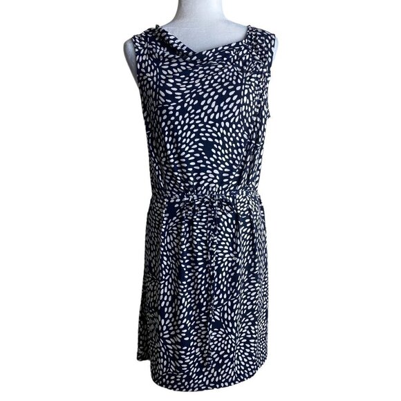 Ann Taylor LOFT Dress with Belt Dark Blue Sleeveless Women's Size Small - Picture 2 of 9